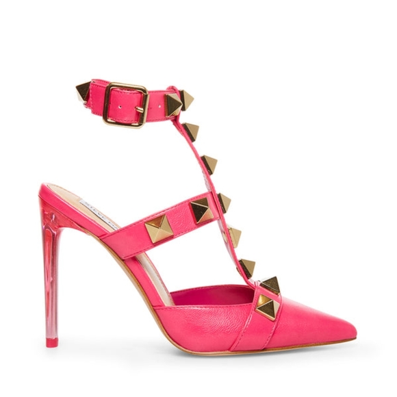 Steve Madden Audra Pink Studded Heels - Picture 1 of 6